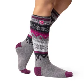 Ladies Lite Jacquard Long Socks - Kelsall