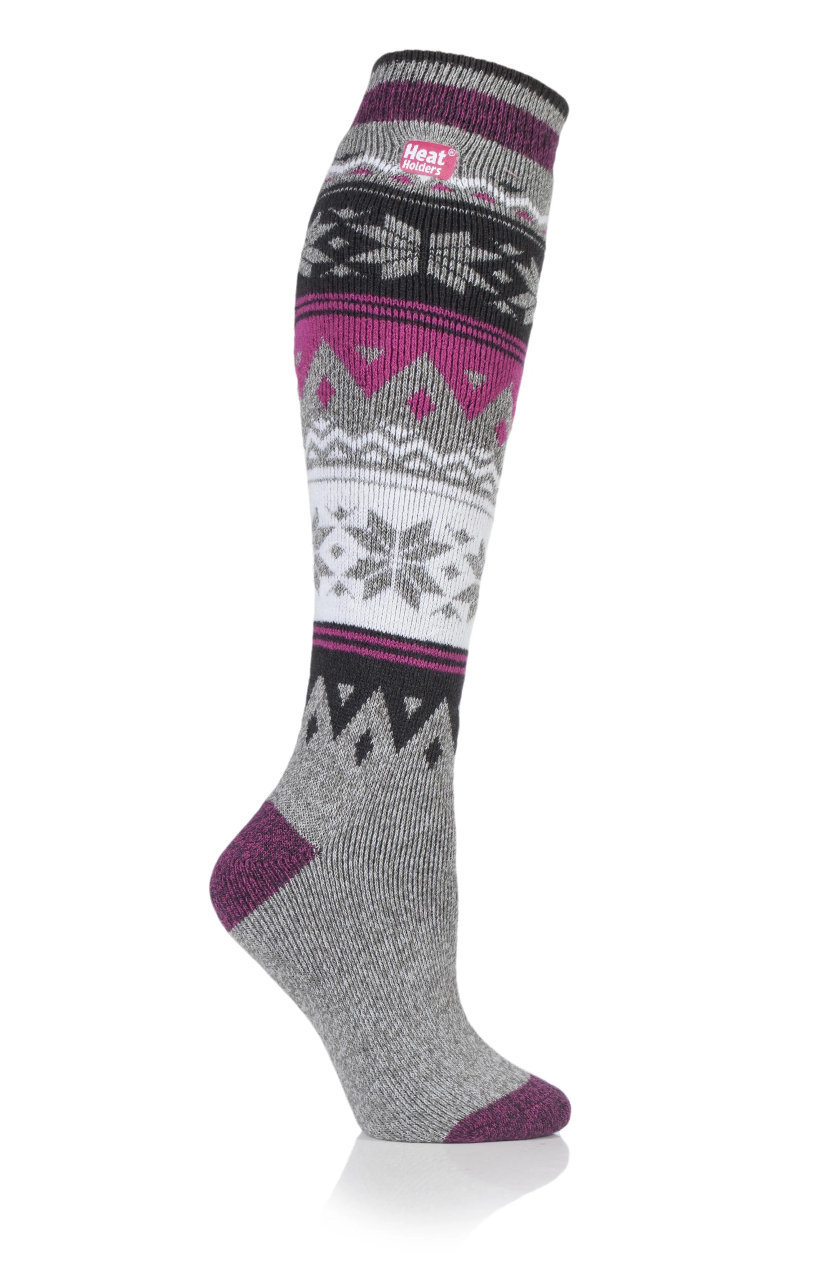 Ladies Lite Jacquard Long Socks - Kelsall