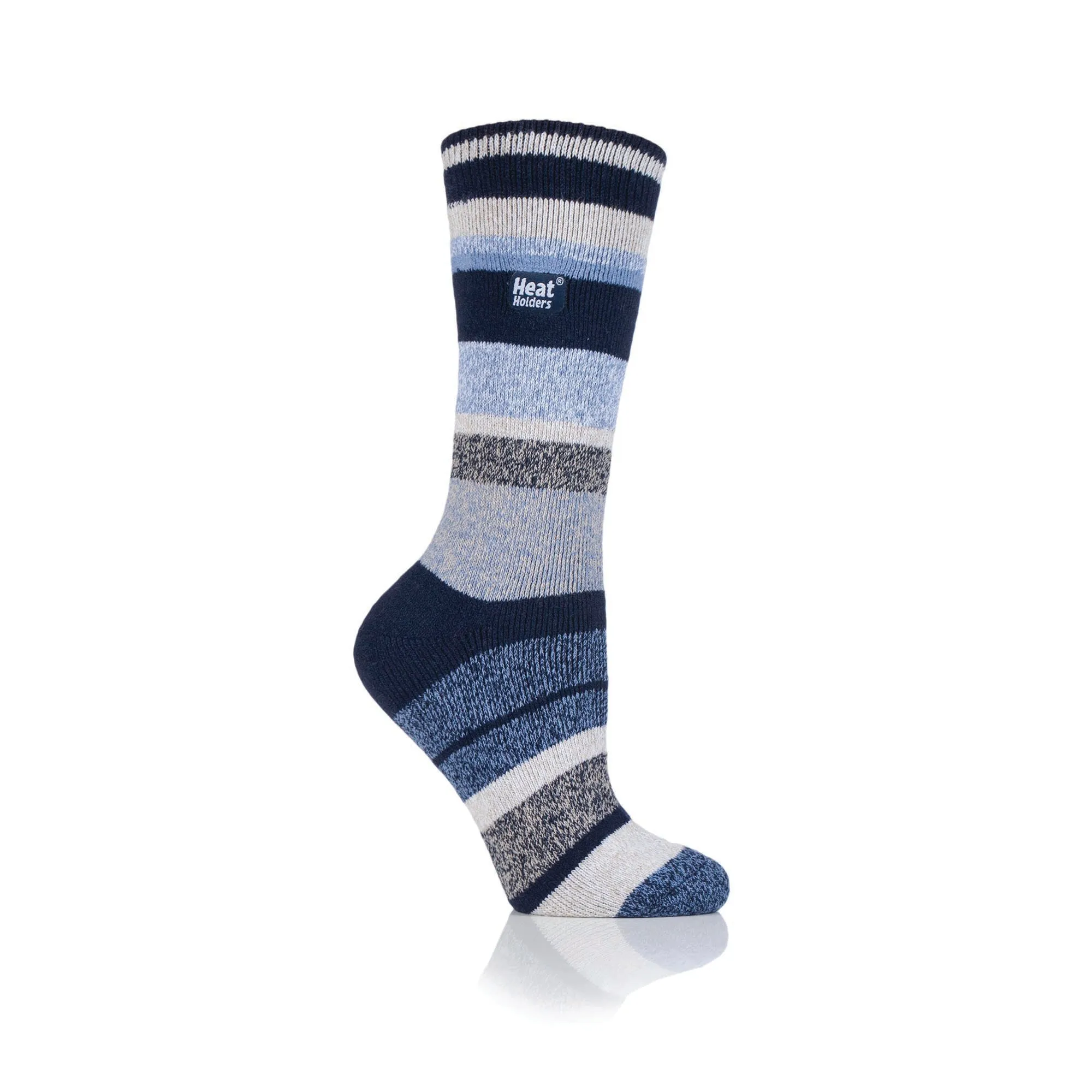 Ladies Lite Jacquard Stripe Socks - Brookside