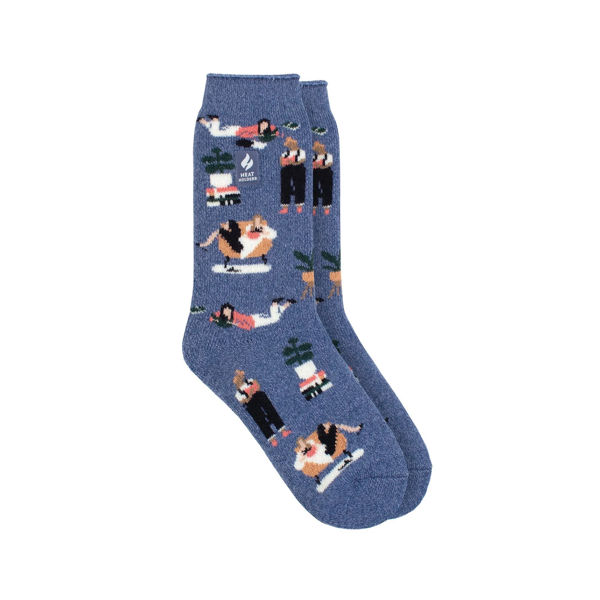 Ladies Lite Warm Wishes Hobby Socks - Book Lover