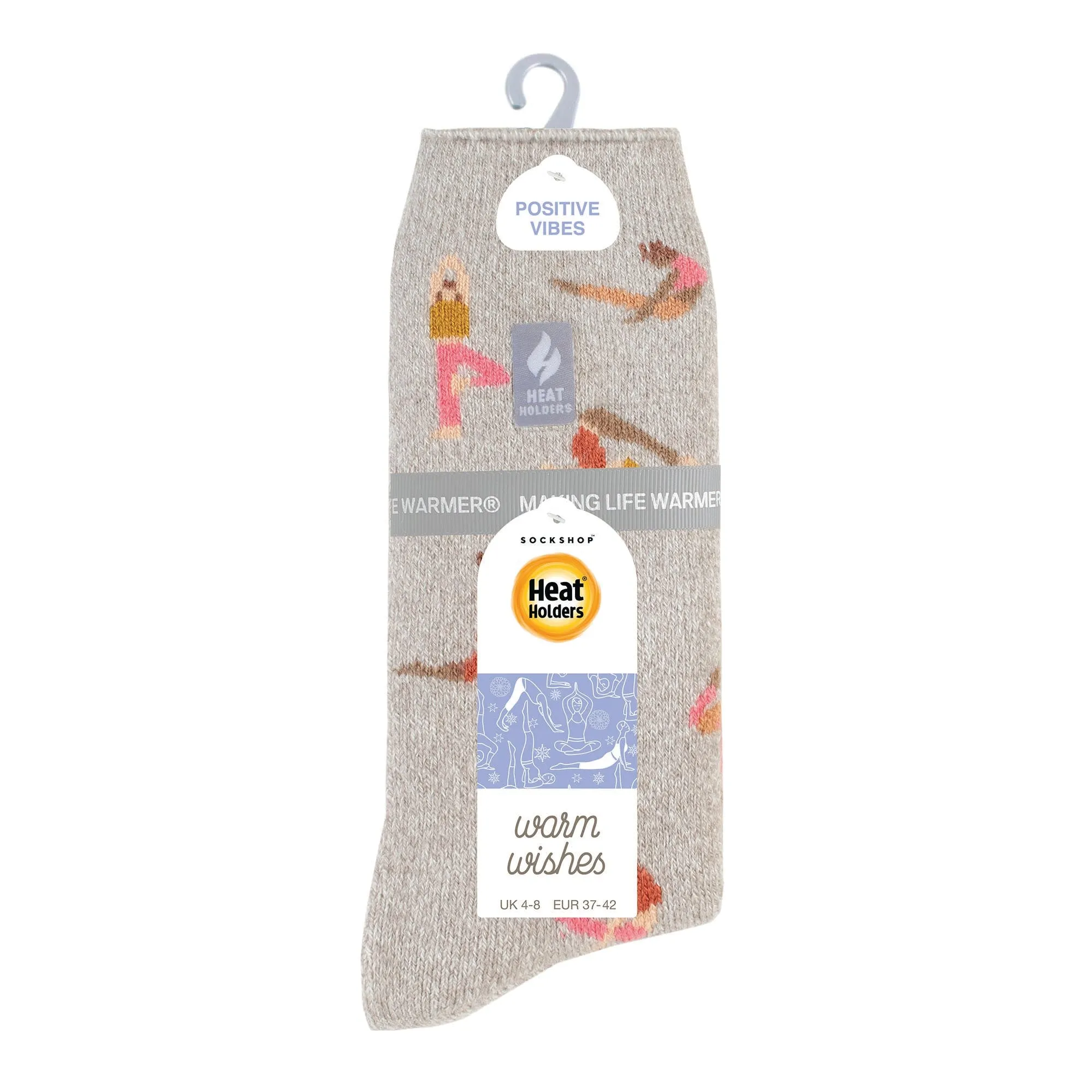 Ladies Lite Warm Wishes Hobby Socks - Positive Vibes