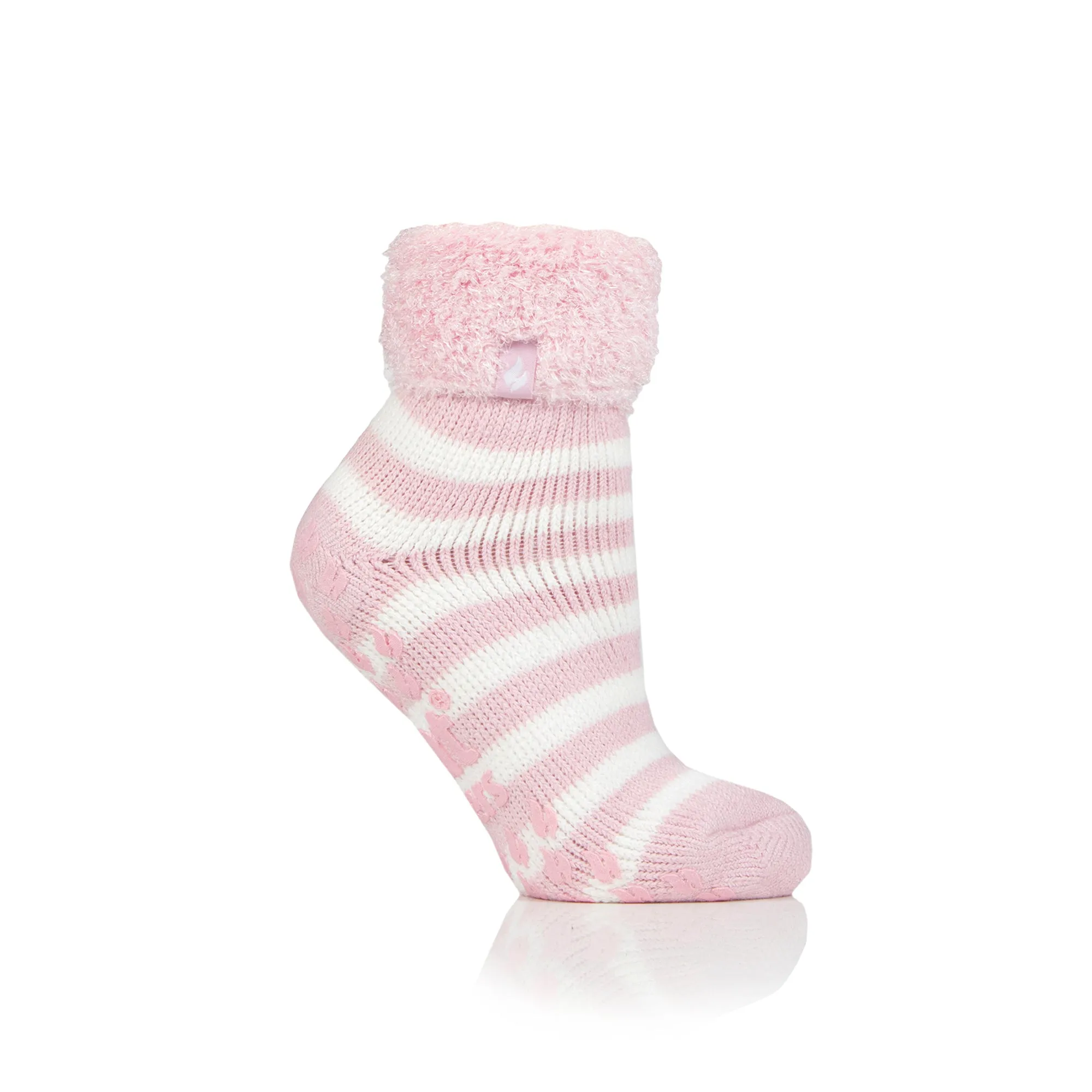 Ladies Original Aukland Lounge Socks with Turnover Top - Pink