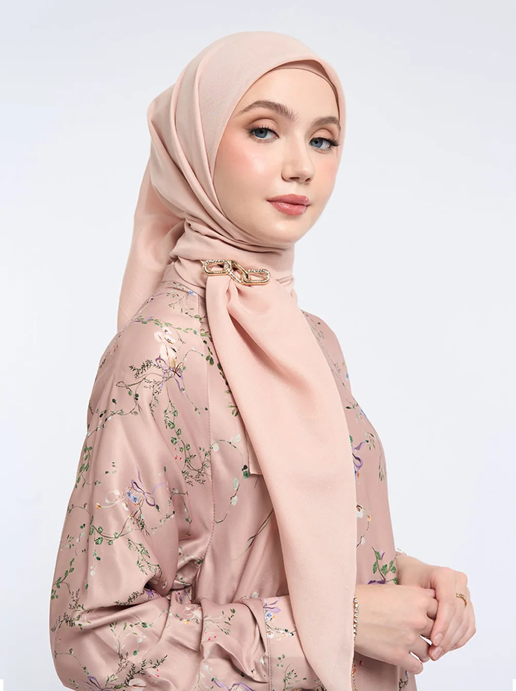 LIGHT VOILE SCARF PLAIN BLUSH