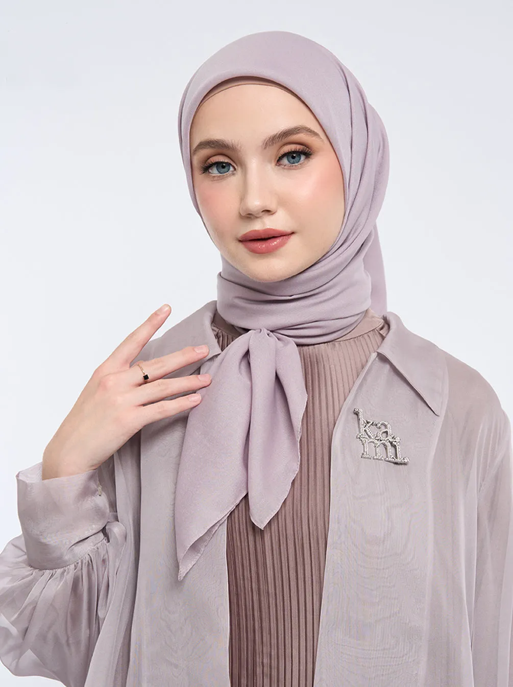 LIGHT VOILE SCARF PLAIN LAVENDER LILAC