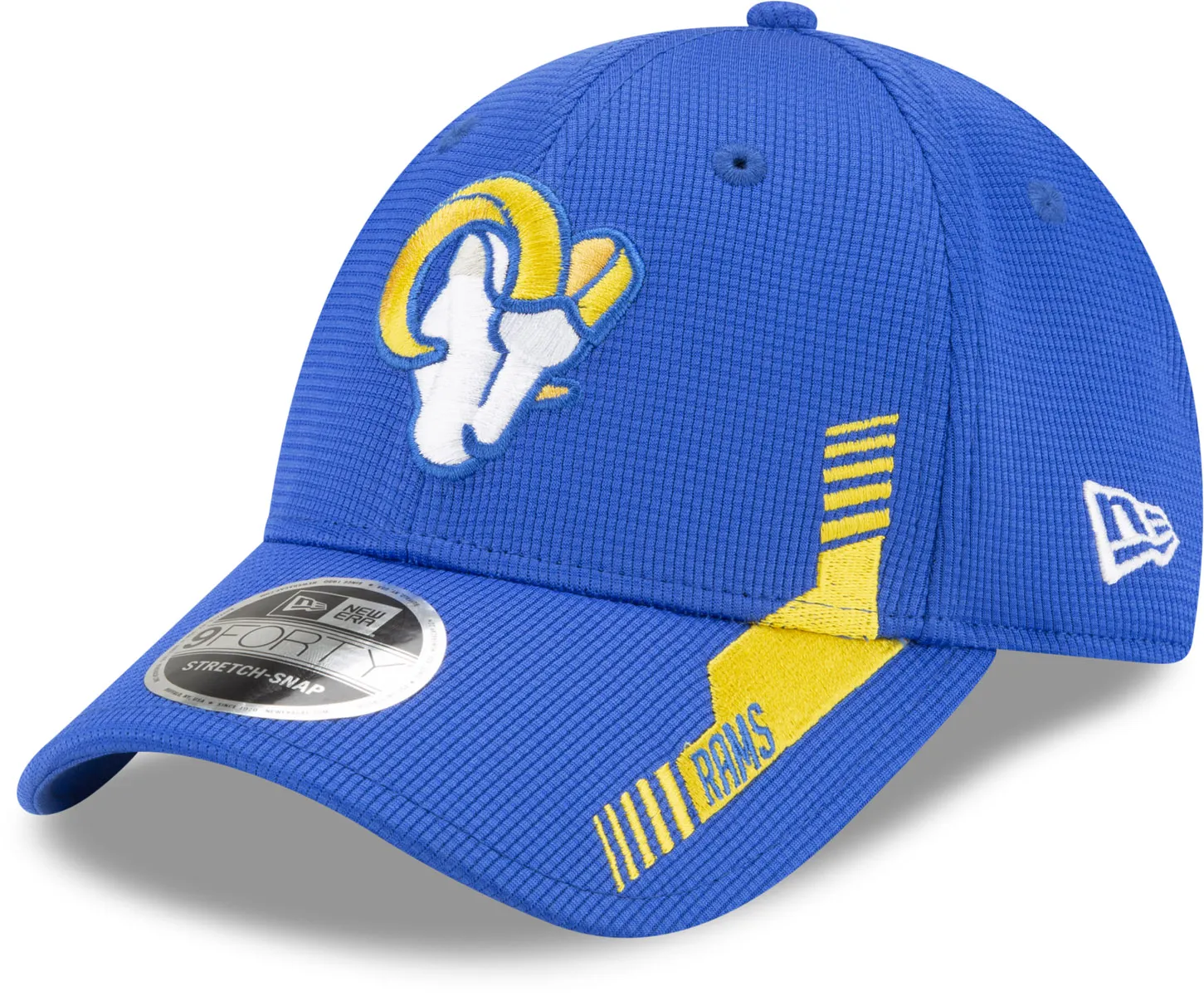 Los Angeles Rams New Era 940 NFL 21 Sideline On Field Stretch Snap Cap