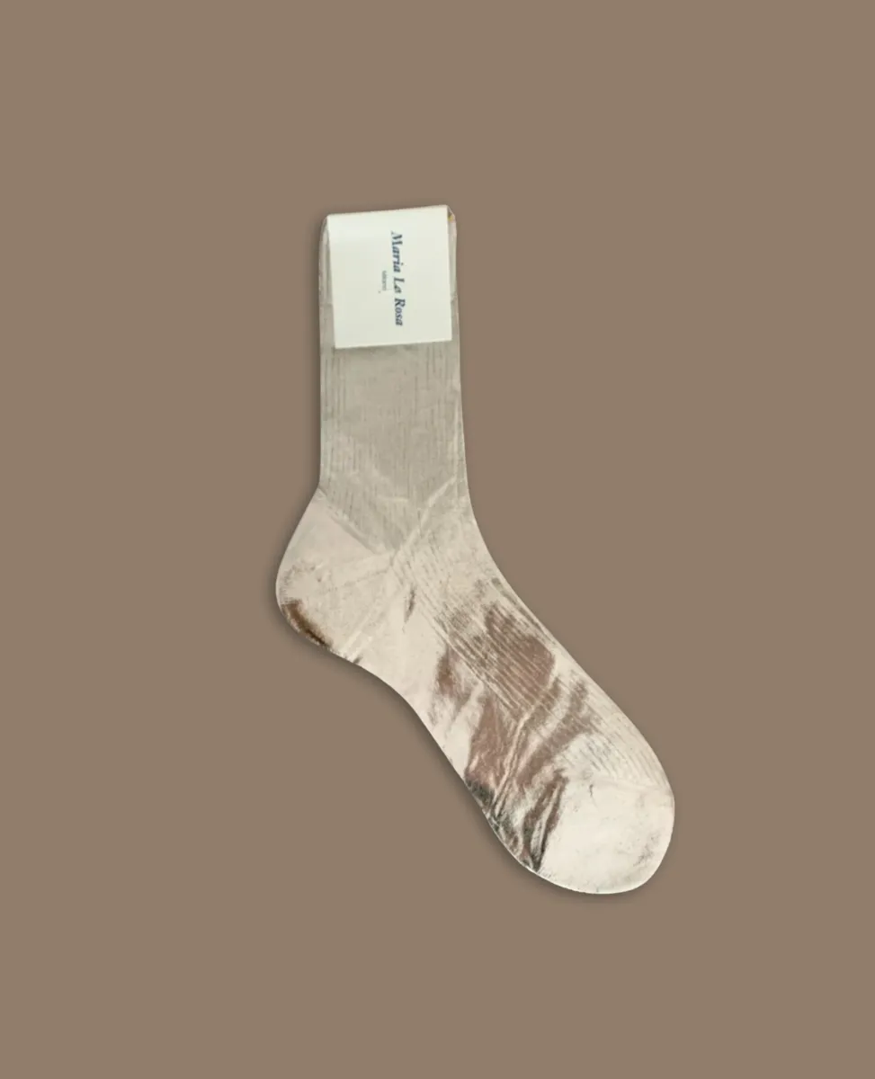 Maria La Rosa Platino Silk Socks