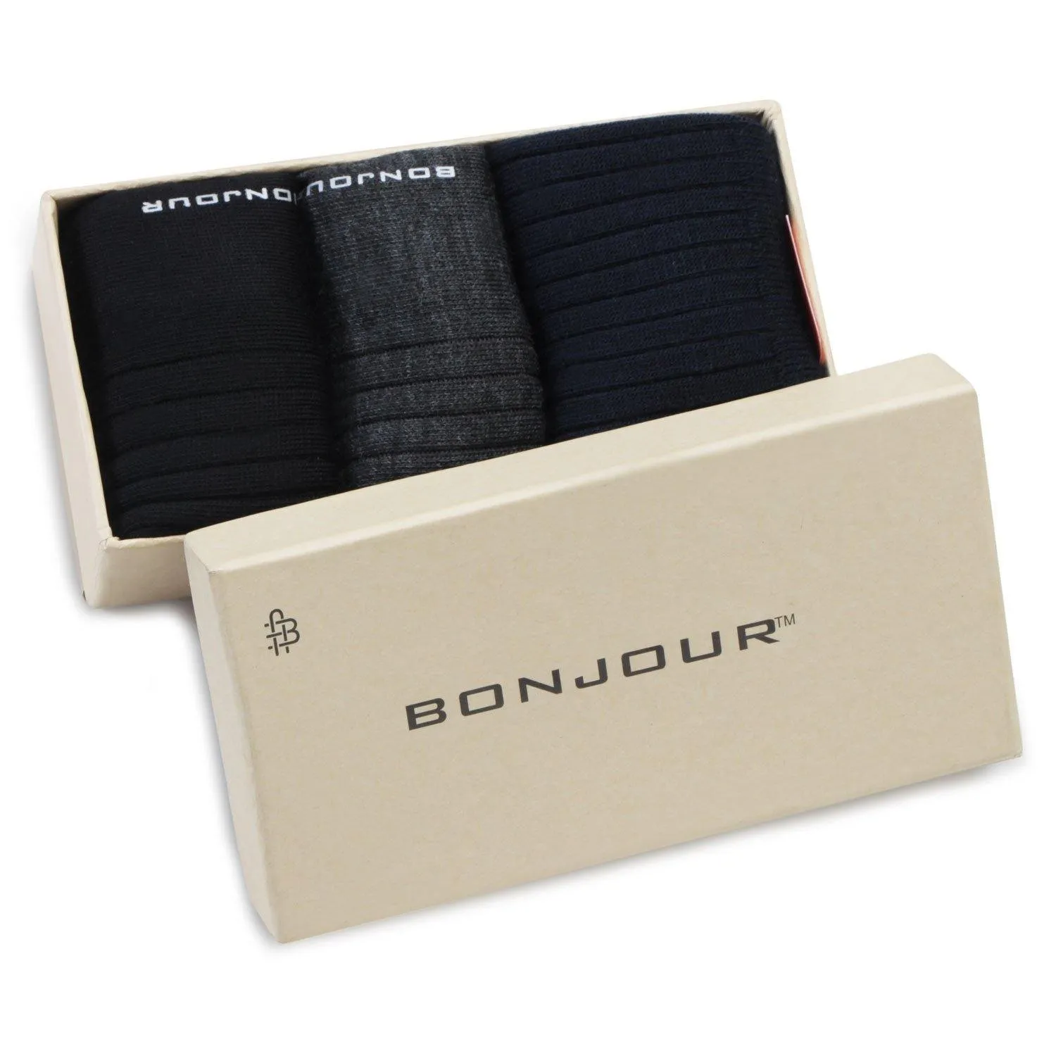 Men Rib Multicolored Woolen Crew Socks- Pack of 3