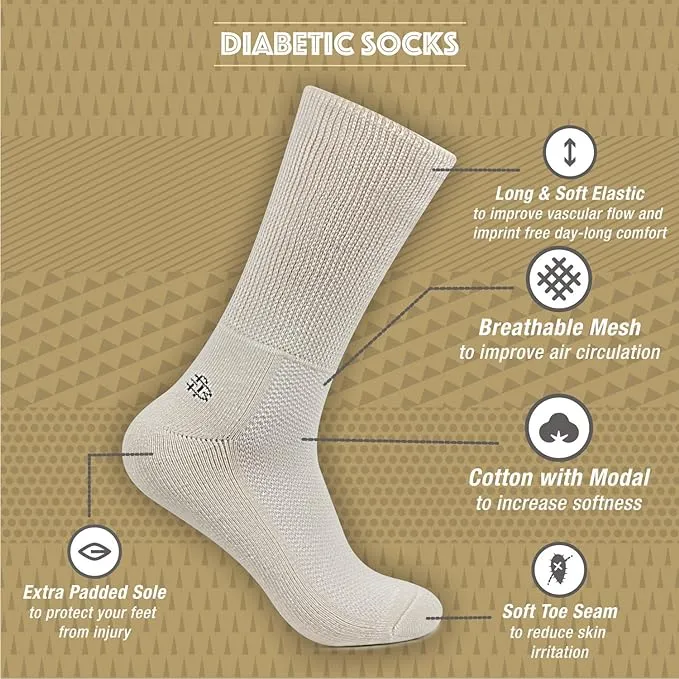 Men's Diabetic Socks (Light Grey)