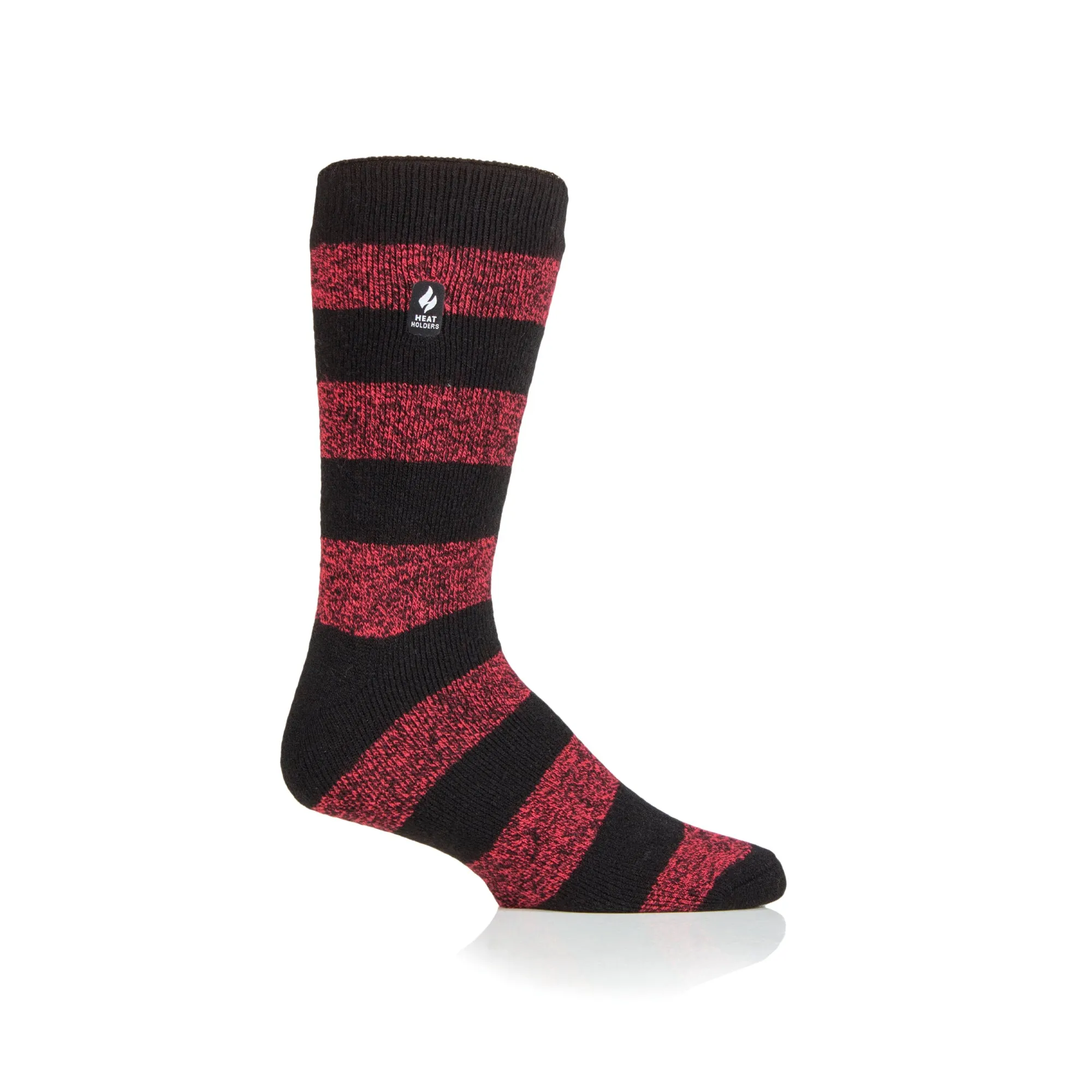 Mens Lite Izmir Chunky Stripe Socks - Black & Red