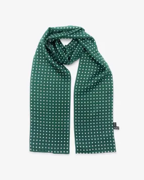 Men's Silk Polka Dot Scarf in Racing Green - The Westminster RG