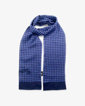 Men's Silk Scarf in Geometric Pattern - The Skytree