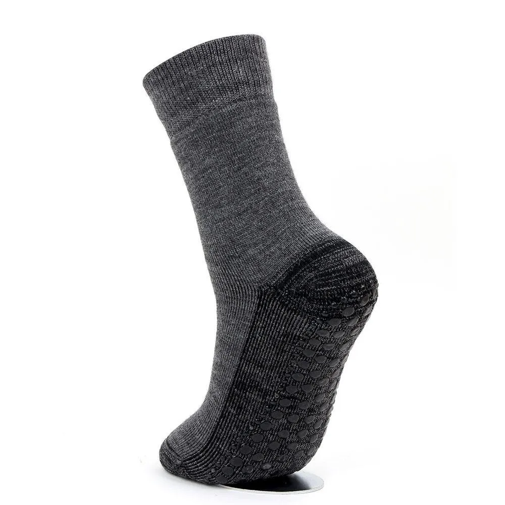 Men's Woolen Anti-Skid (Gripper) Indoor Socks -Anthra