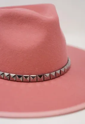 Metal Dolly Baby Pink Rancher Hat