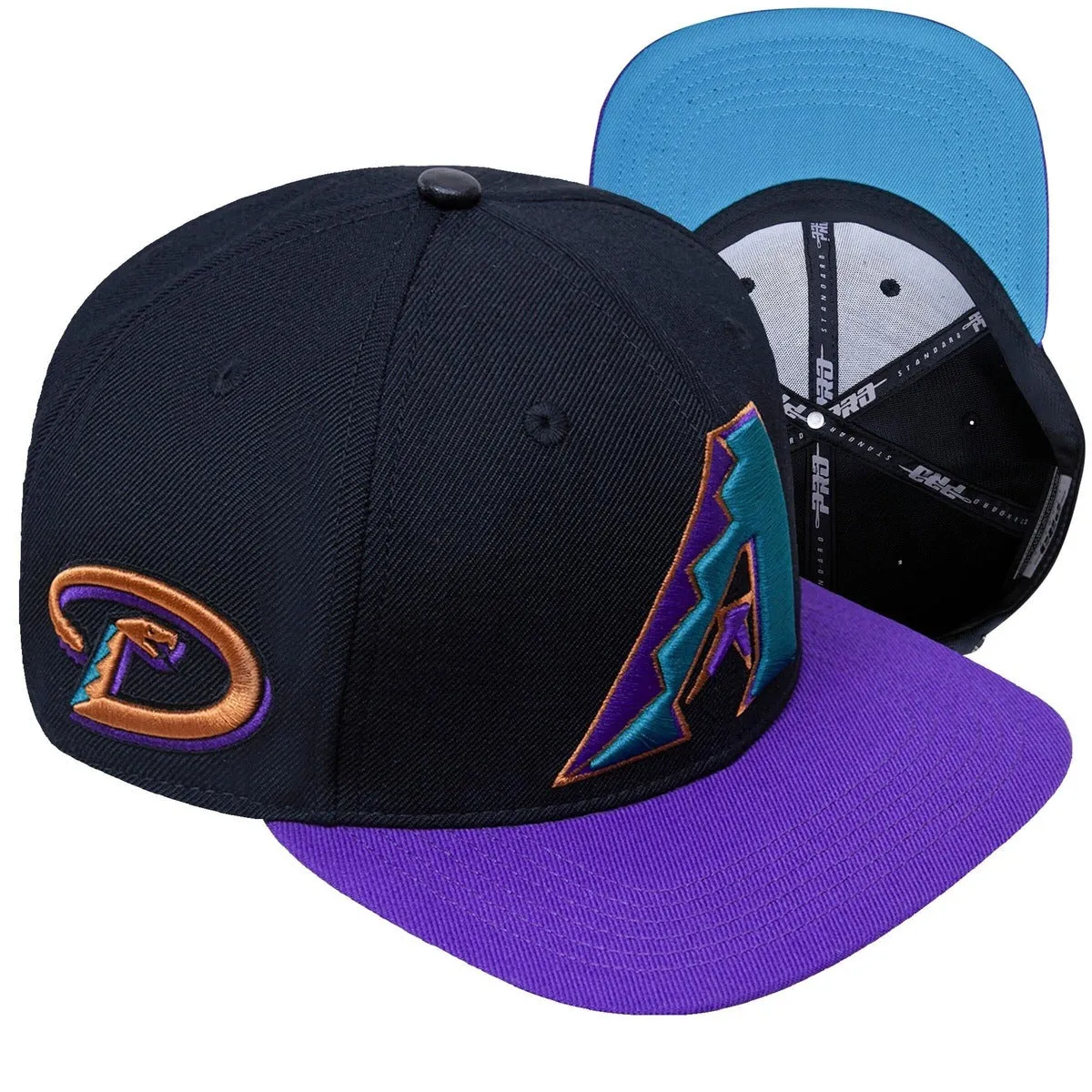 MLB ARIZONA DIAMONDBACKS RETRO CLASSIC UNISEX WOOL SNAPBACK HAT (BLACK)