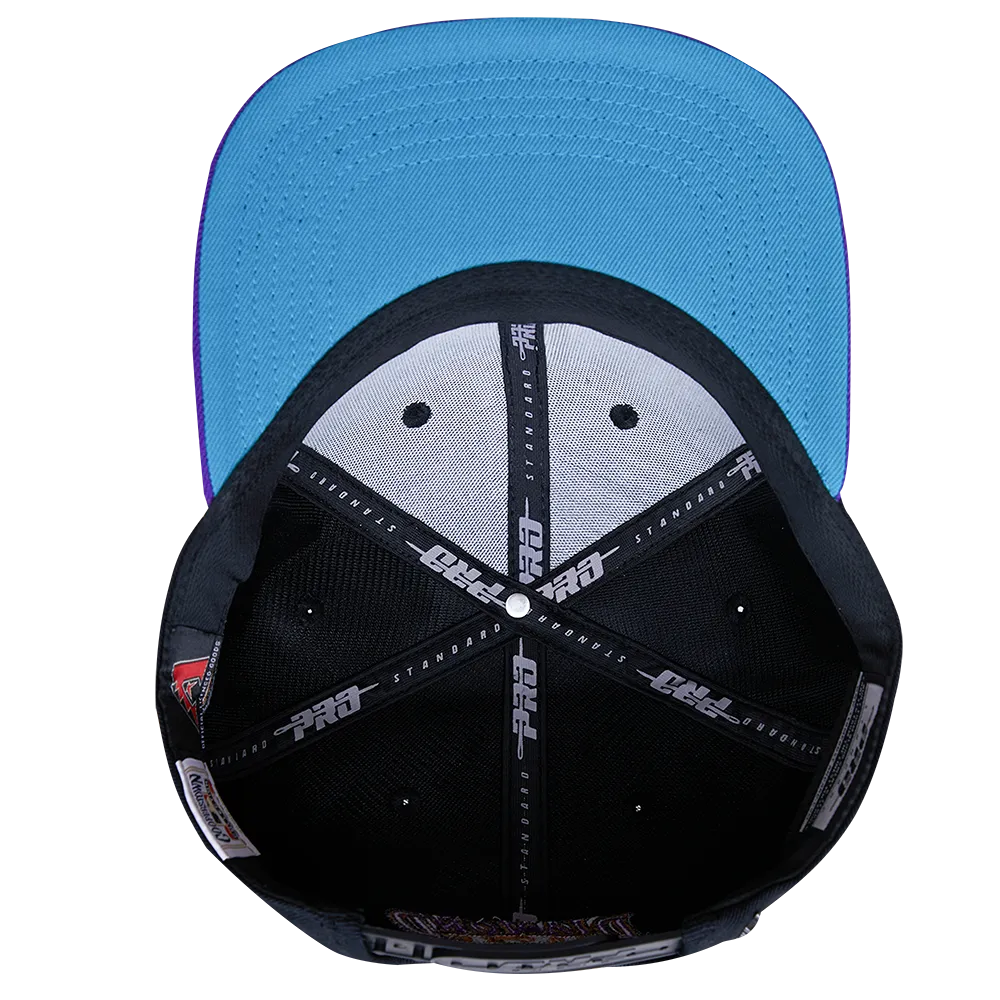 MLB ARIZONA DIAMONDBACKS RETRO CLASSIC UNISEX WOOL SNAPBACK HAT (BLACK/PURPLE)