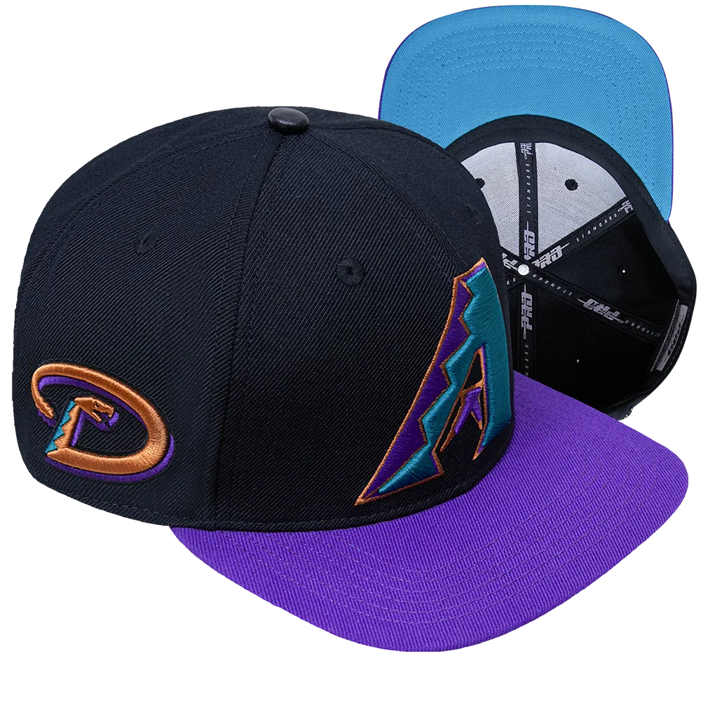 MLB ARIZONA DIAMONDBACKS RETRO CLASSIC UNISEX WOOL SNAPBACK HAT (BLACK/PURPLE)