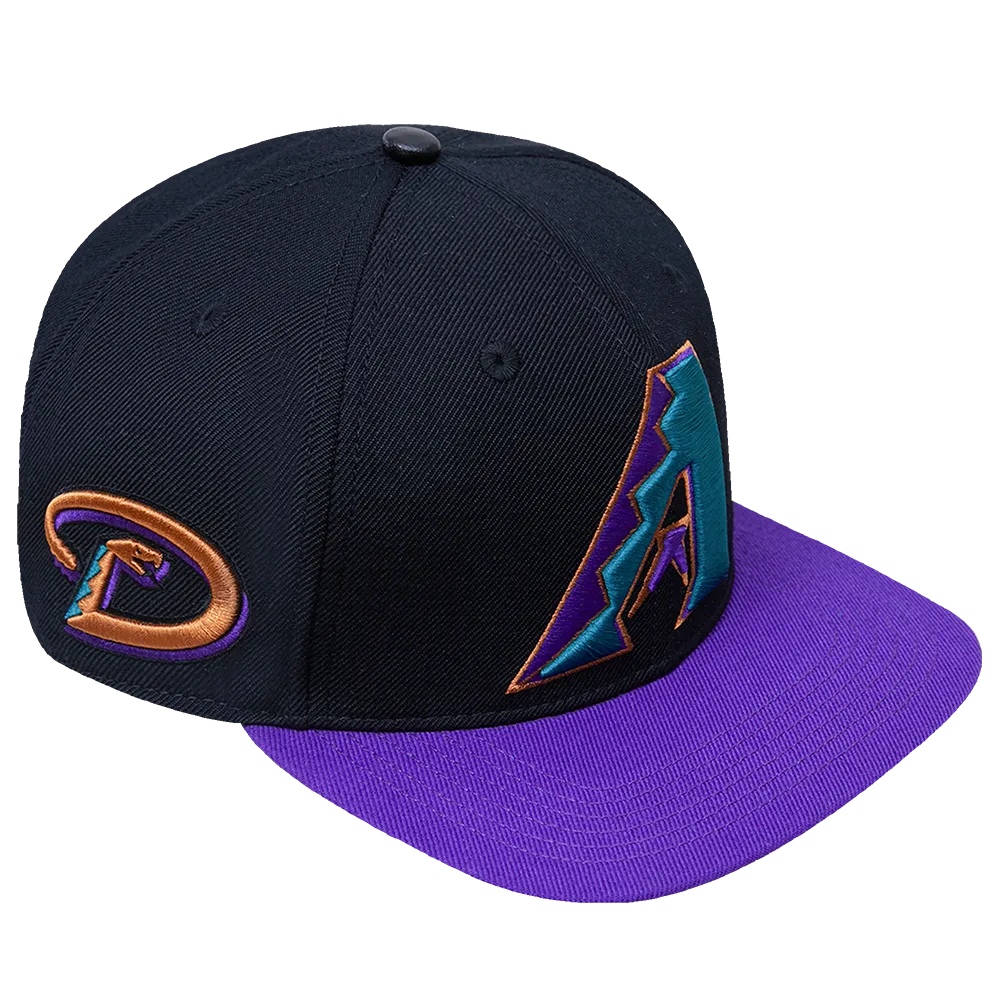 MLB ARIZONA DIAMONDBACKS RETRO CLASSIC UNISEX WOOL SNAPBACK HAT (BLACK/PURPLE)