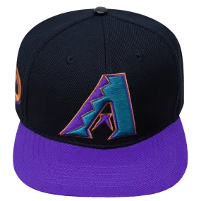 MLB ARIZONA DIAMONDBACKS RETRO CLASSIC UNISEX WOOL SNAPBACK HAT (BLACK/PURPLE)