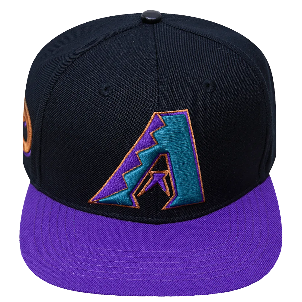 MLB ARIZONA DIAMONDBACKS RETRO CLASSIC UNISEX WOOL SNAPBACK HAT (BLACK/PURPLE)