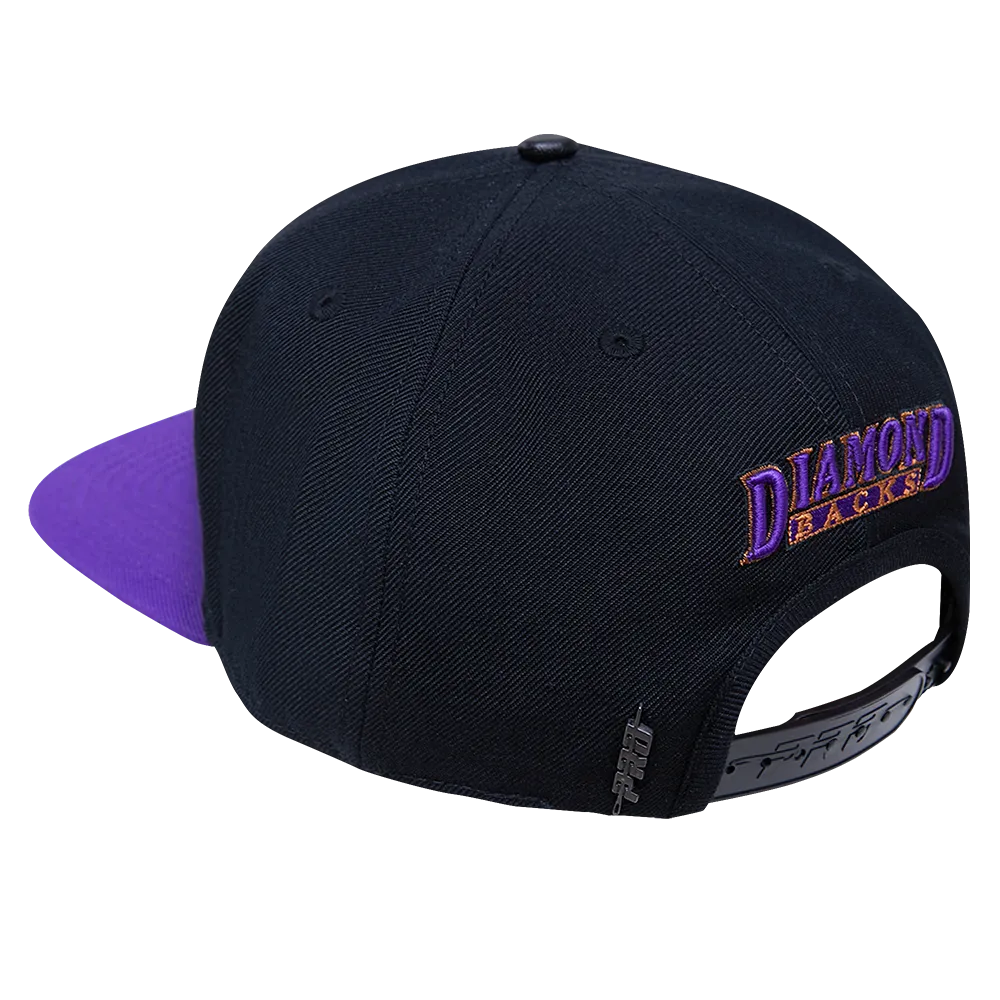 MLB ARIZONA DIAMONDBACKS RETRO CLASSIC UNISEX WOOL SNAPBACK HAT (BLACK/PURPLE)