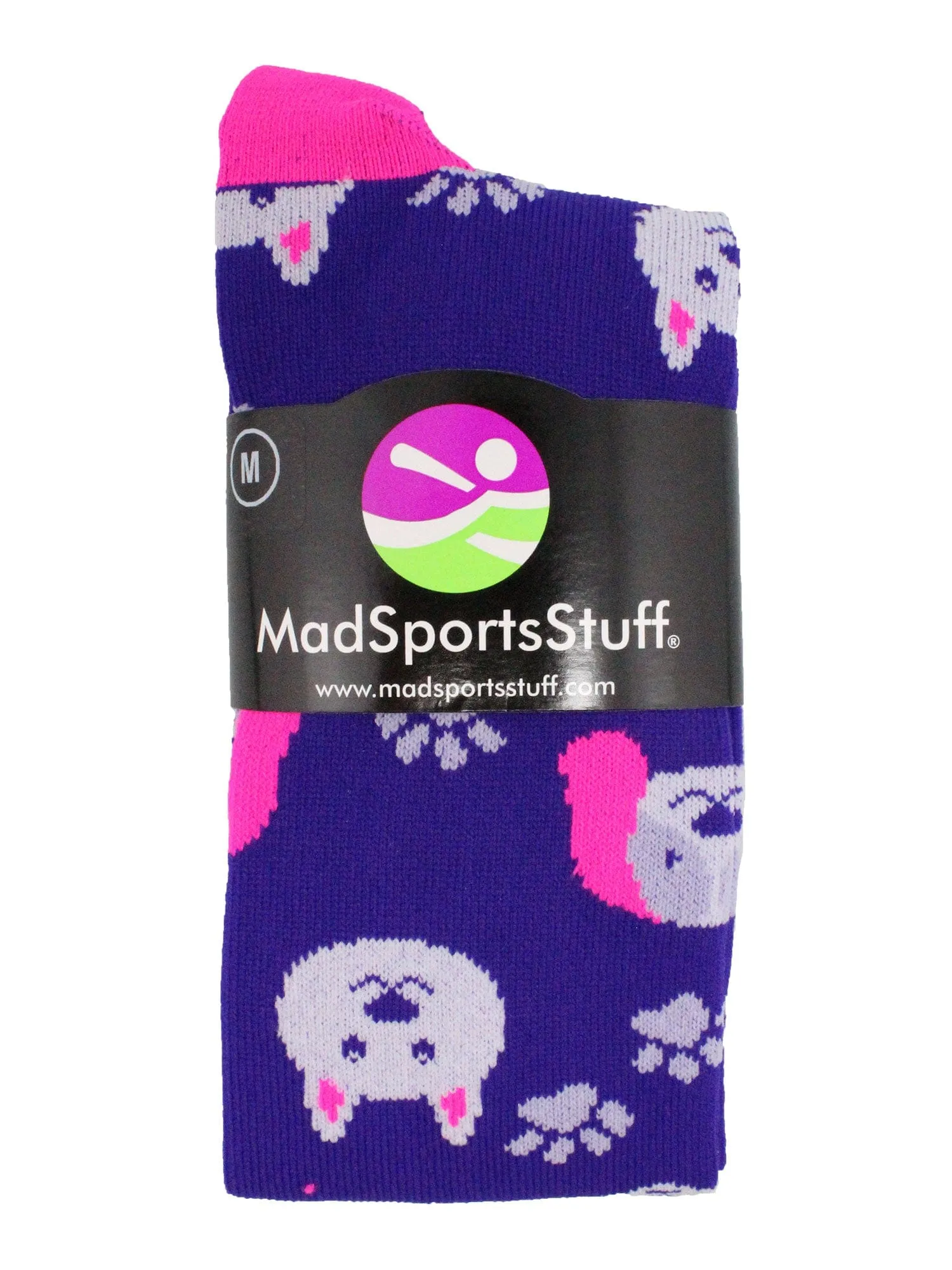 Neon Puppy Dogs Over The Calf Athletic Socks