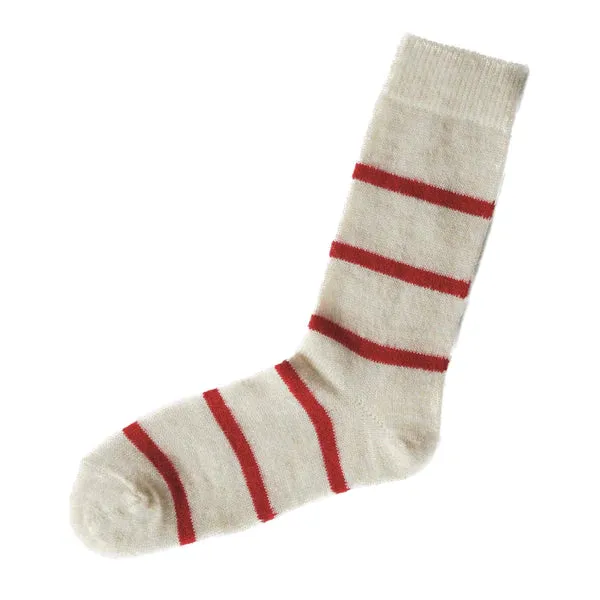 NISHIGUCHI KUTSUSHITA - Oslo Mohair Wool Border Sock