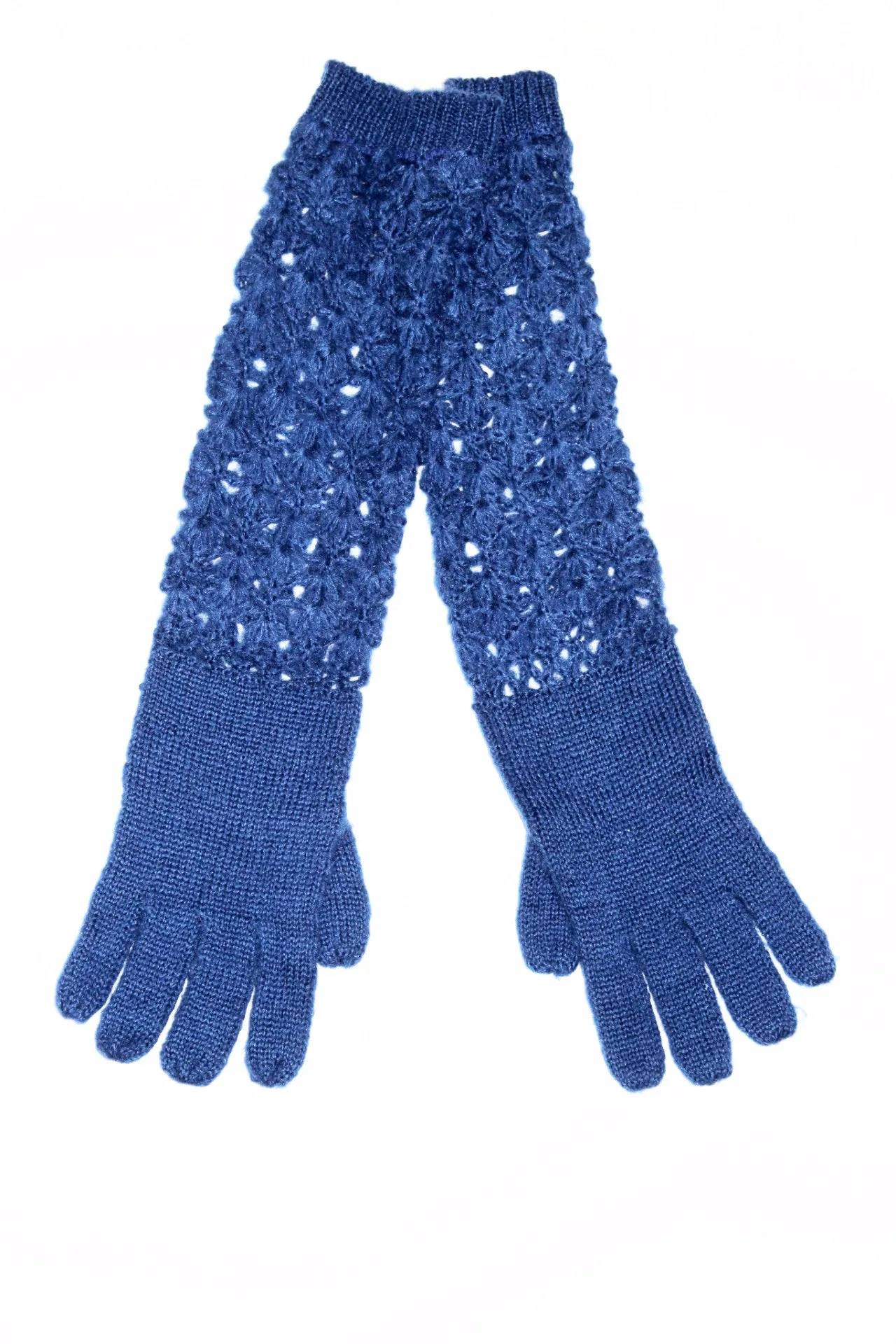 Open Knit Crochet Set - Royal Blue