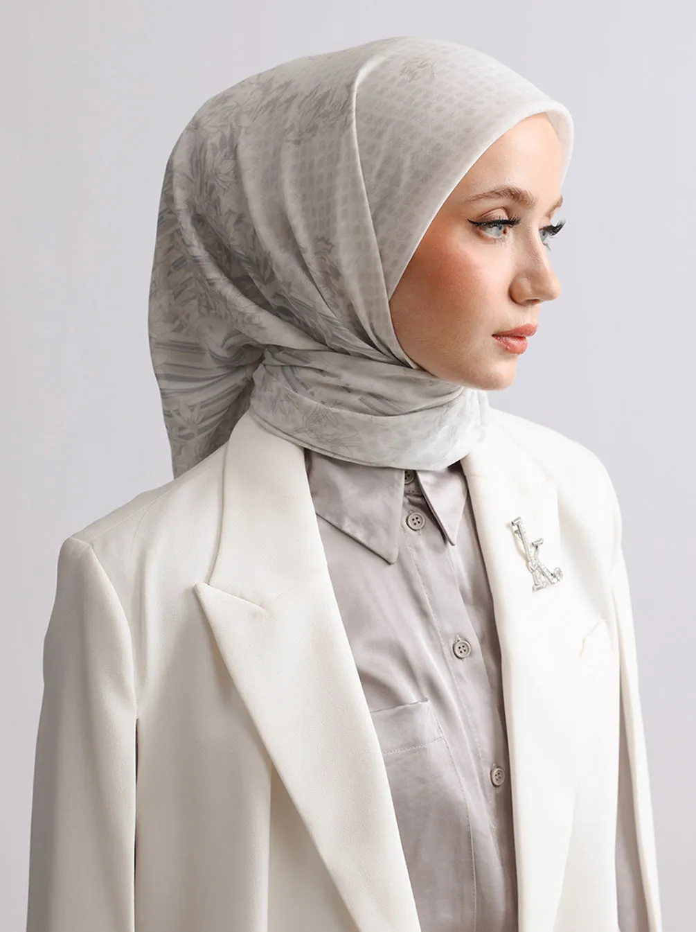 ORVA RAYA SIGNATURE SCARF WHITE