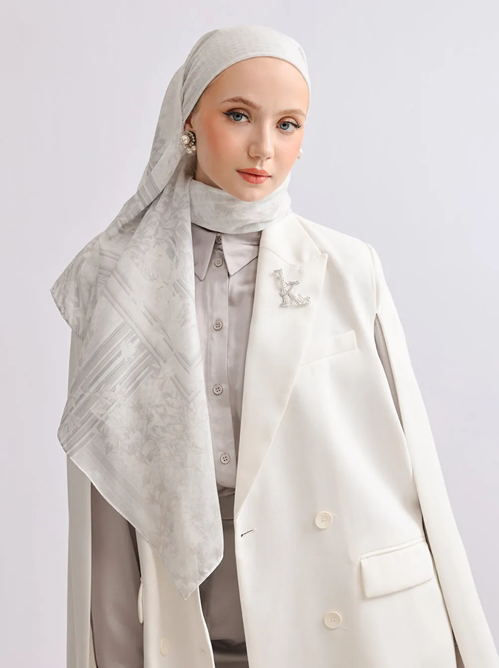 ORVA RAYA SIGNATURE SCARF WHITE