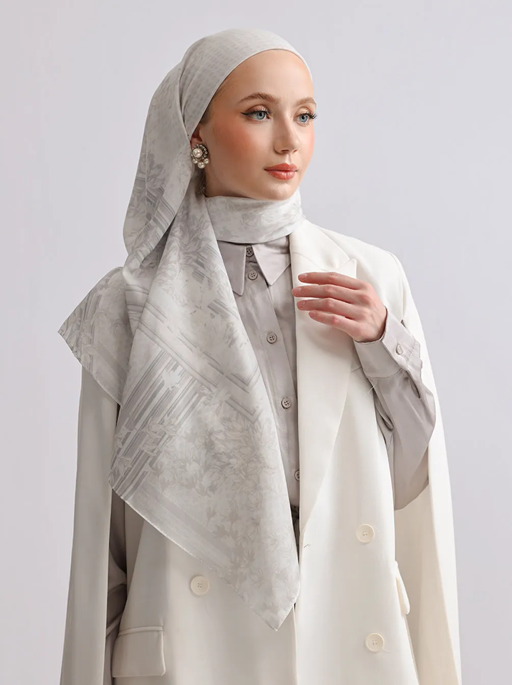 ORVA RAYA SIGNATURE SCARF WHITE