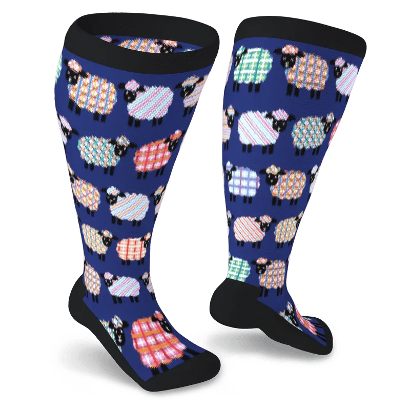 Quilted Sheep Non-Binding Diabetic Socks