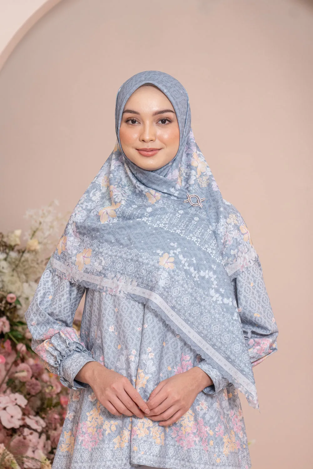 Rissa Blouse Set Syar'i Silver Glaze