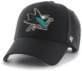 San Jose Sharks 47 Brand MVP Adjustable Black NHL Cap