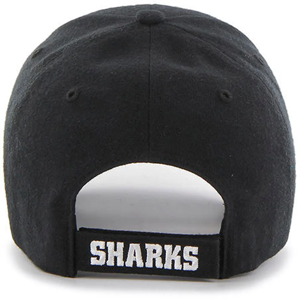 San Jose Sharks 47 Brand MVP Adjustable Black NHL Cap