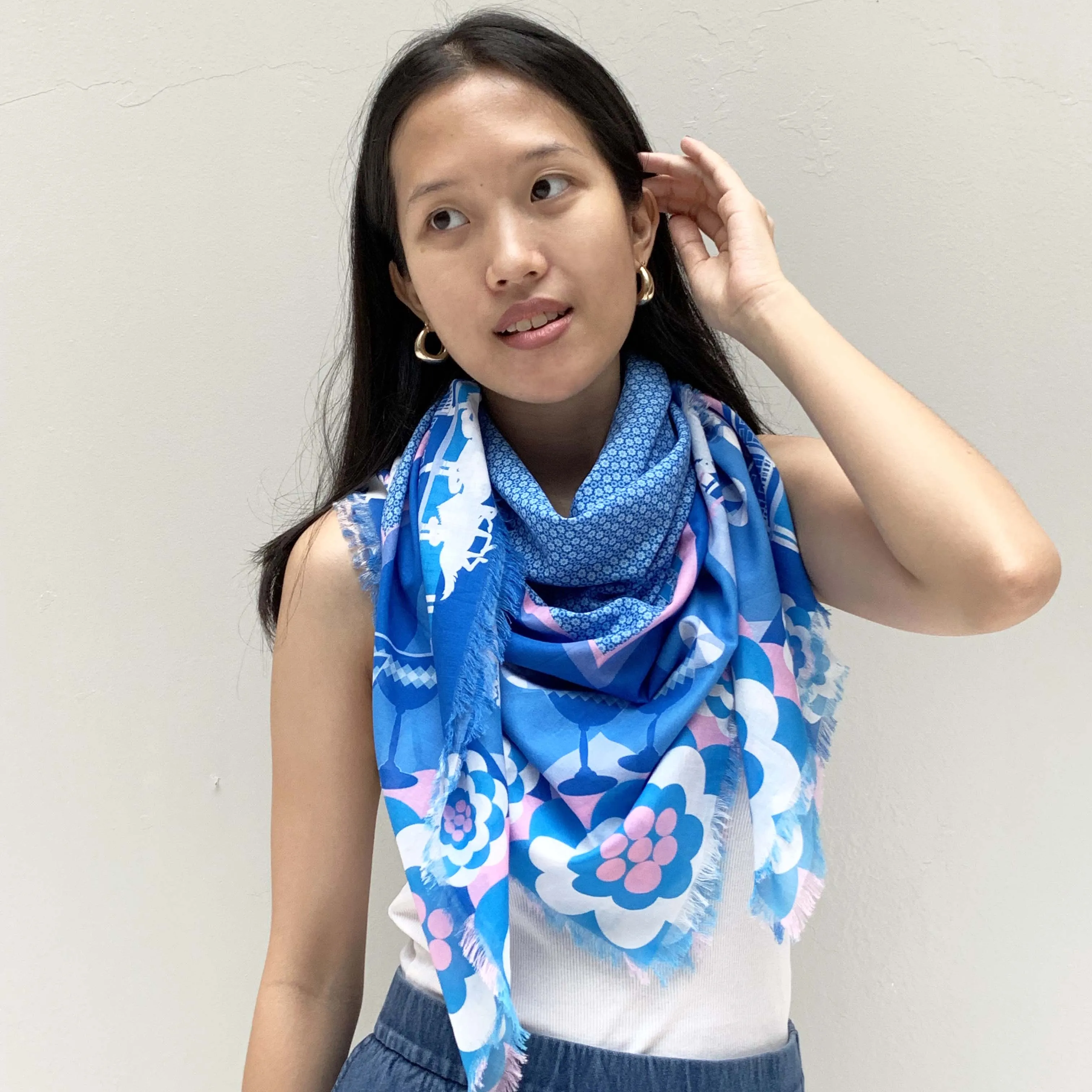 Singapore Era: Race Course Cotton Scarf