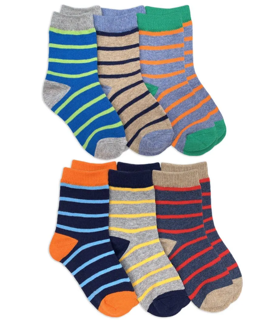 Stripes crew socks(6 pairs pack)