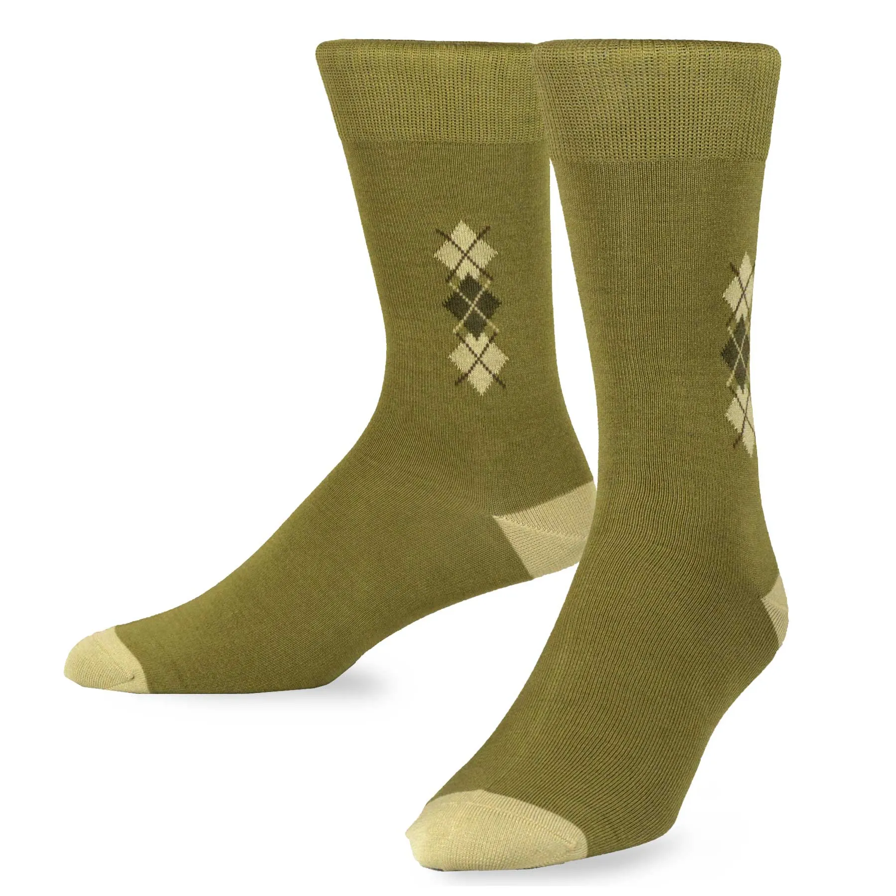 TeeHee Socks Men's Casual Cotton Crew Argyle 3-Pack (50457)