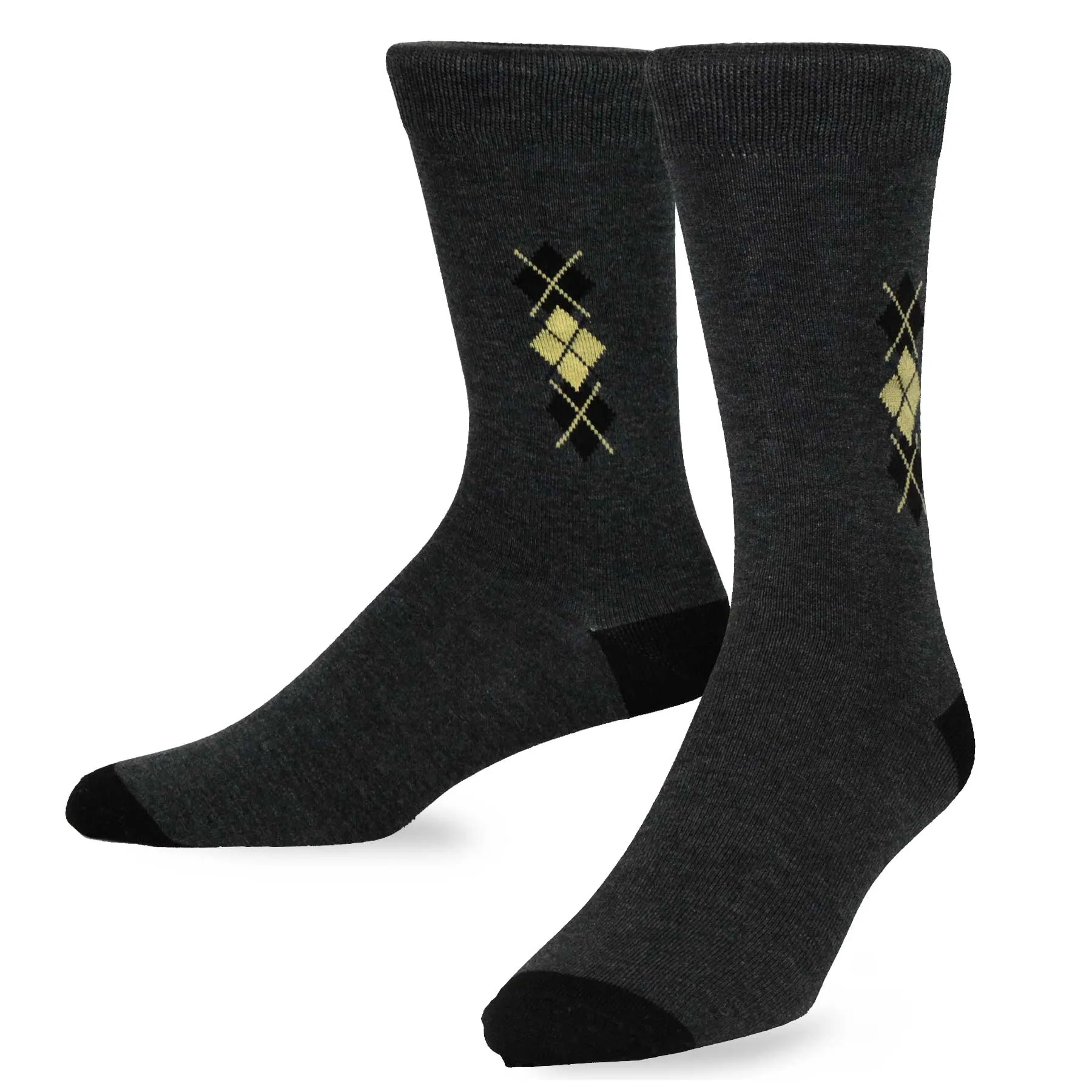 TeeHee Socks Men's Casual Cotton Crew Argyle 3-Pack (50457)