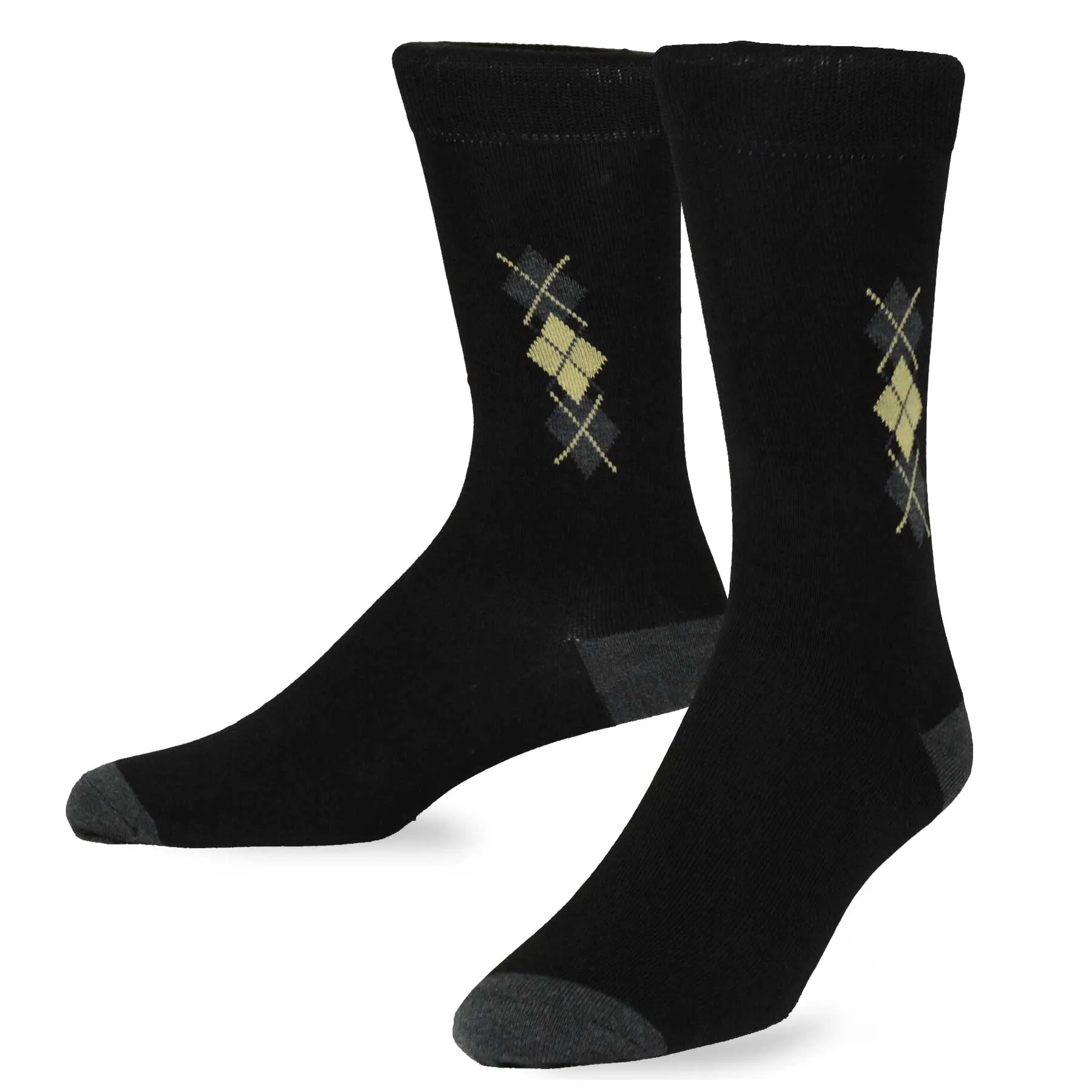 TeeHee Socks Men's Casual Cotton Crew Argyle 3-Pack (50457)