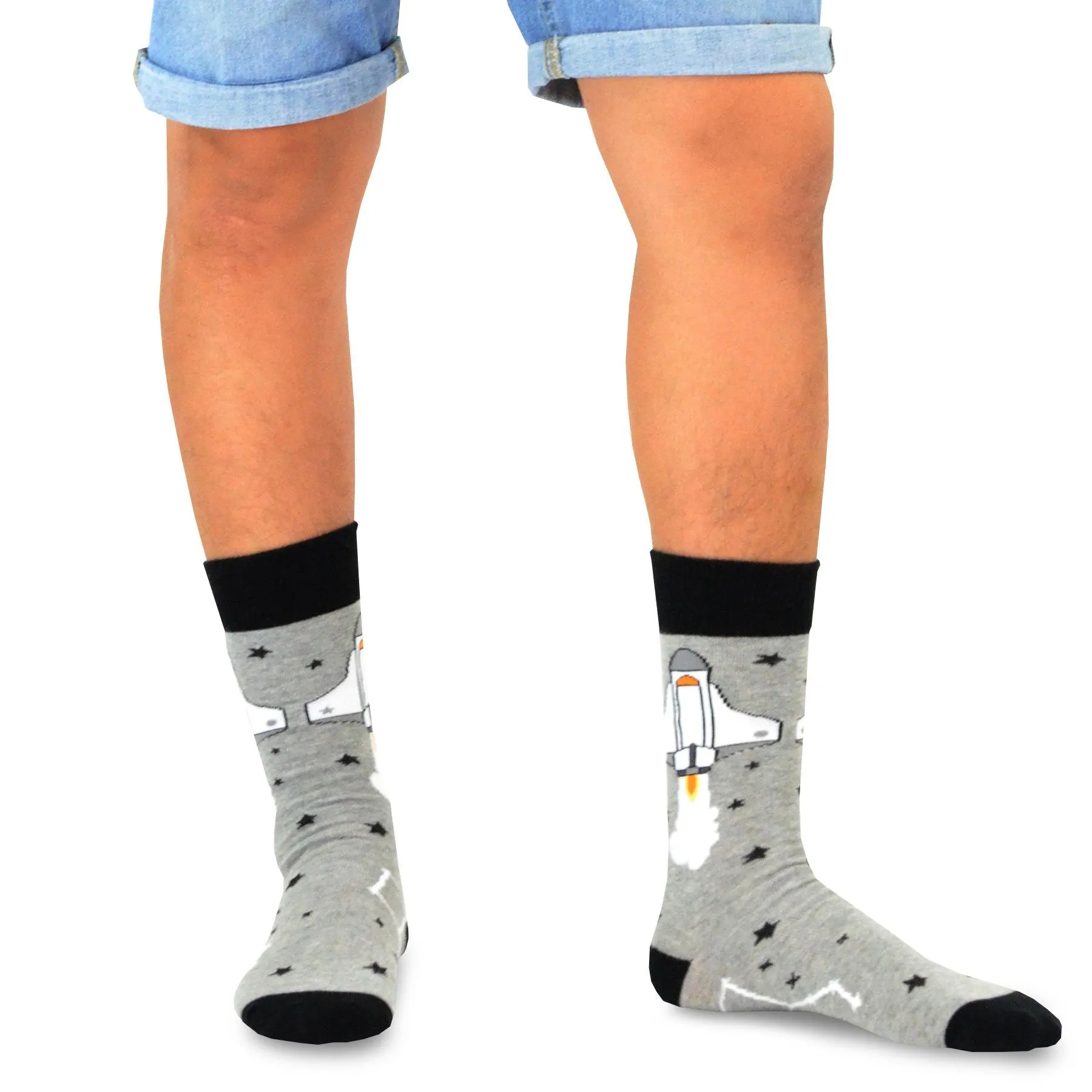 TeeHee Socks Men's Novelty Cotton Crew Galaxy 10-Pack (51173)