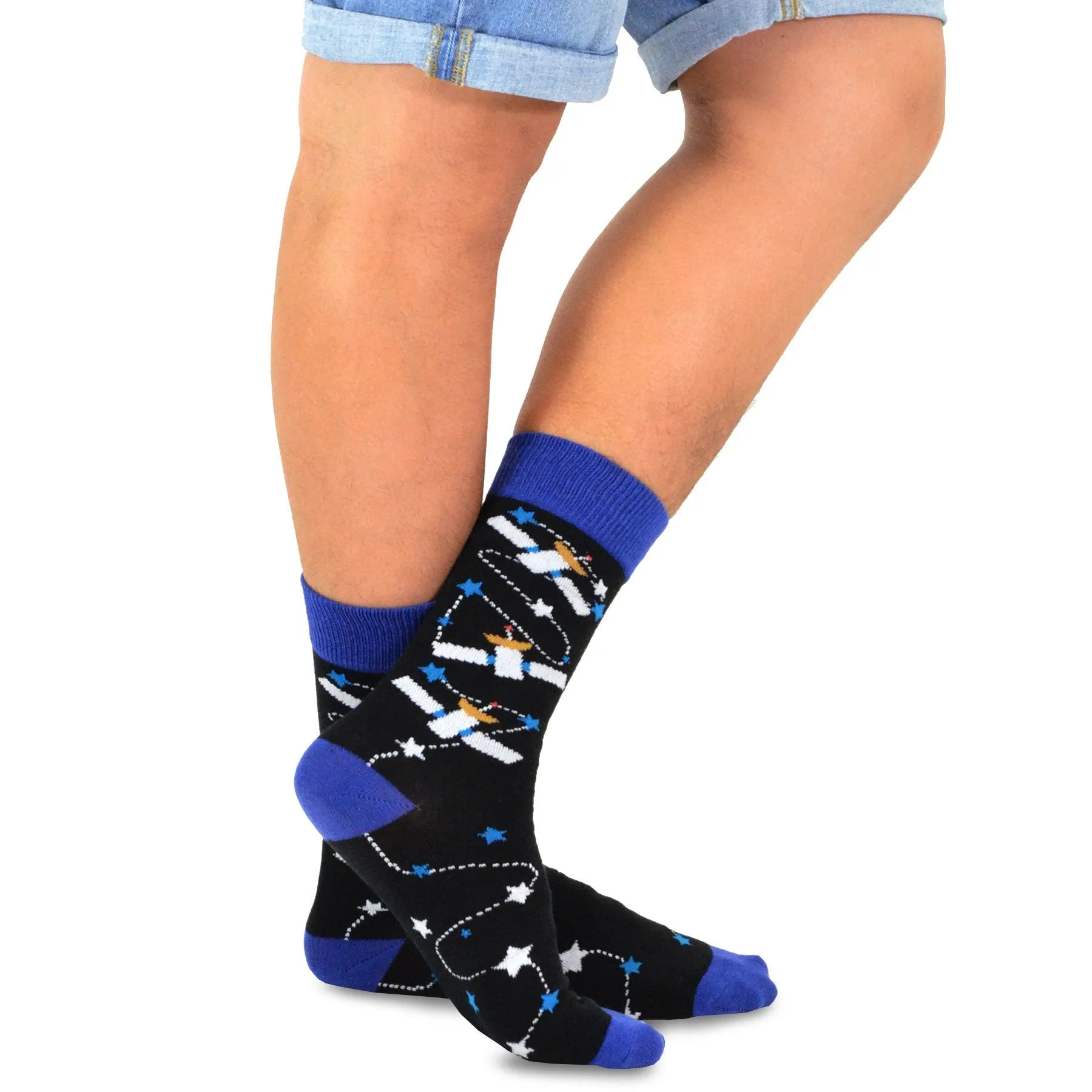 TeeHee Socks Men's Novelty Cotton Crew Galaxy 10-Pack (51173)