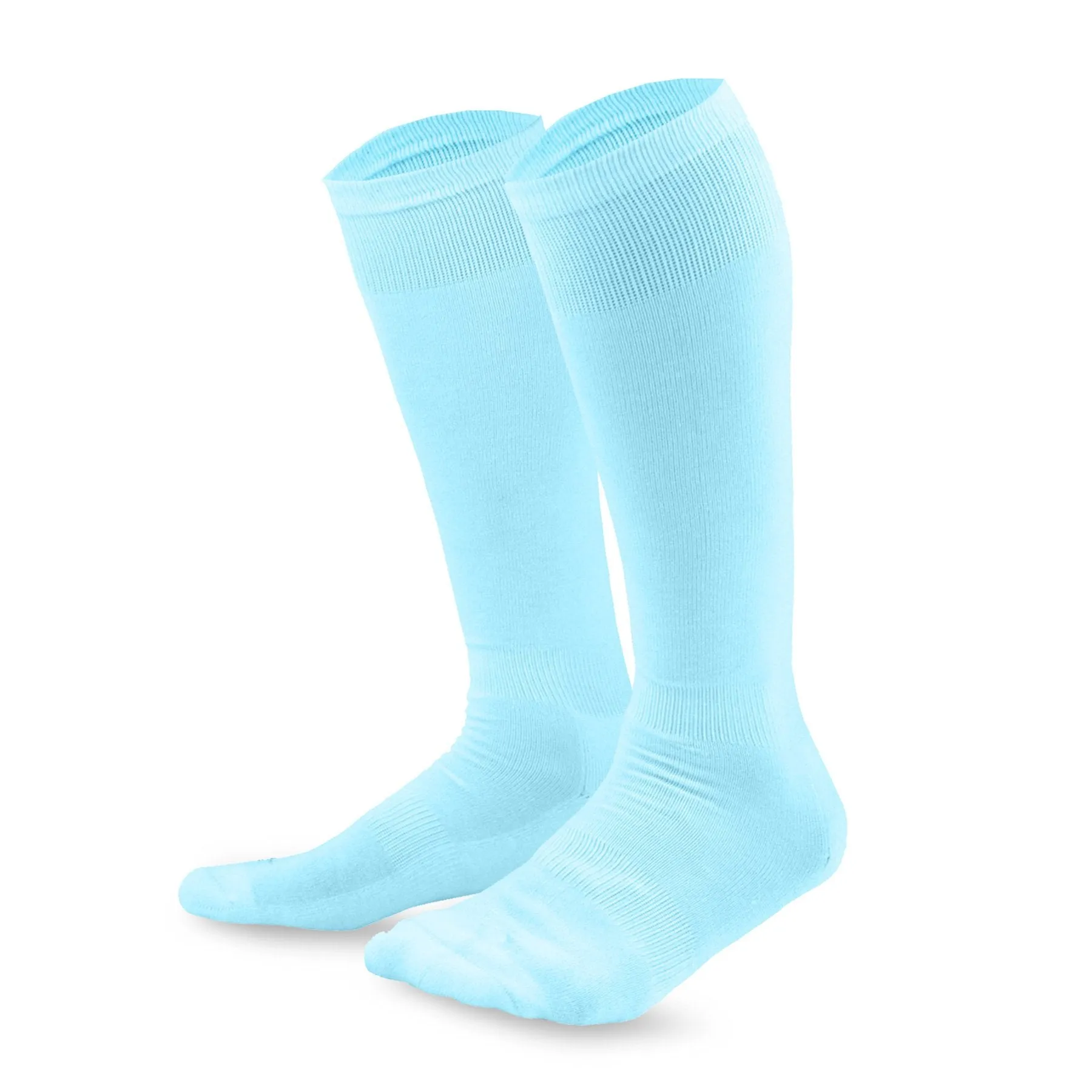 TeeHee Socks Unisex Soccer Bamboo Knee High Blue 3-Pack (50080)