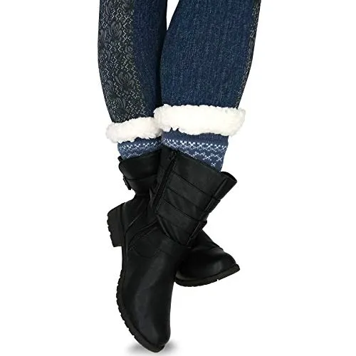 TeeHee Socks Women's Double Layered Polyester Crew Animal Print 3-Pack (12275)