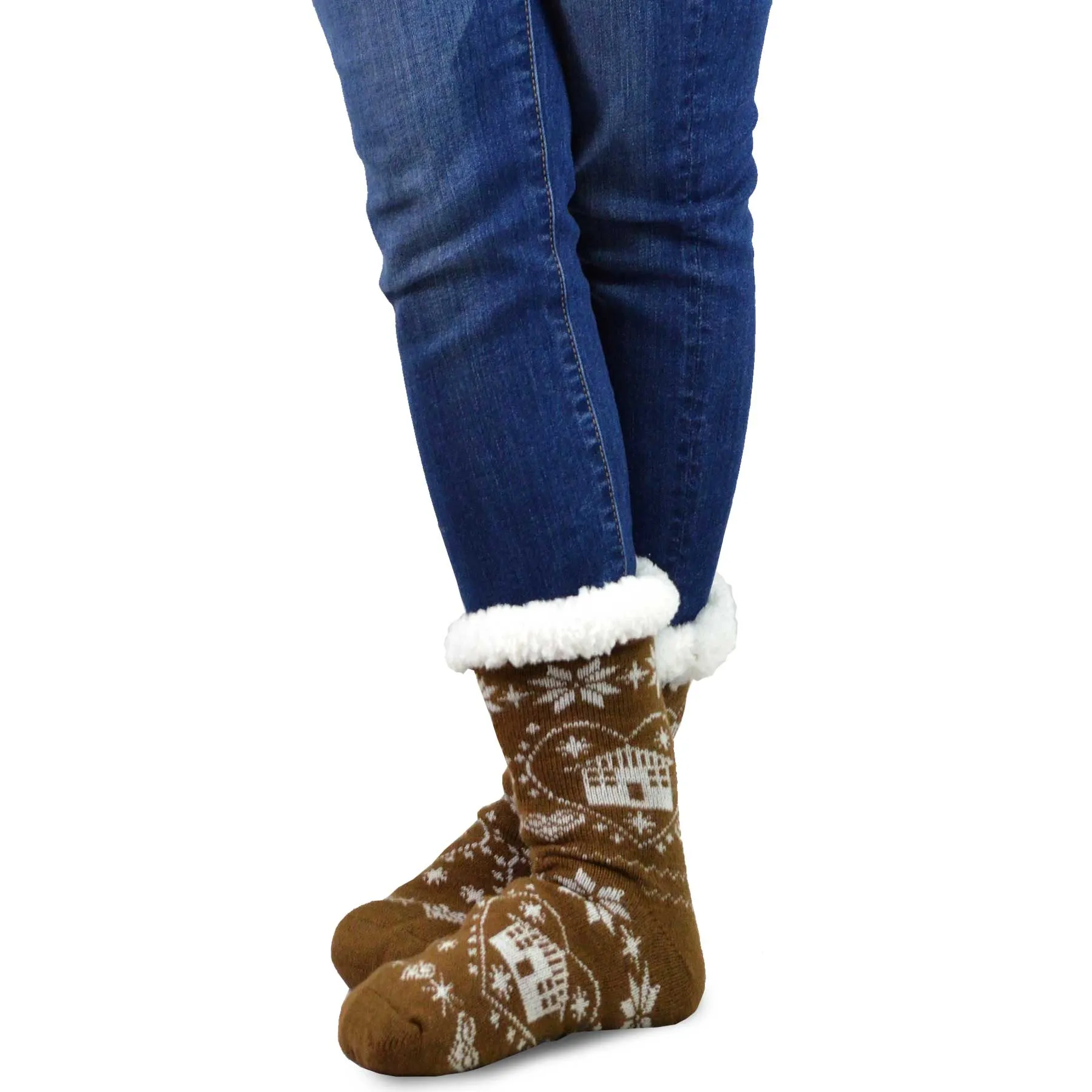 TeeHee Socks Women's Double Layered Polyester Crew Christmas 3-Pack (11799)