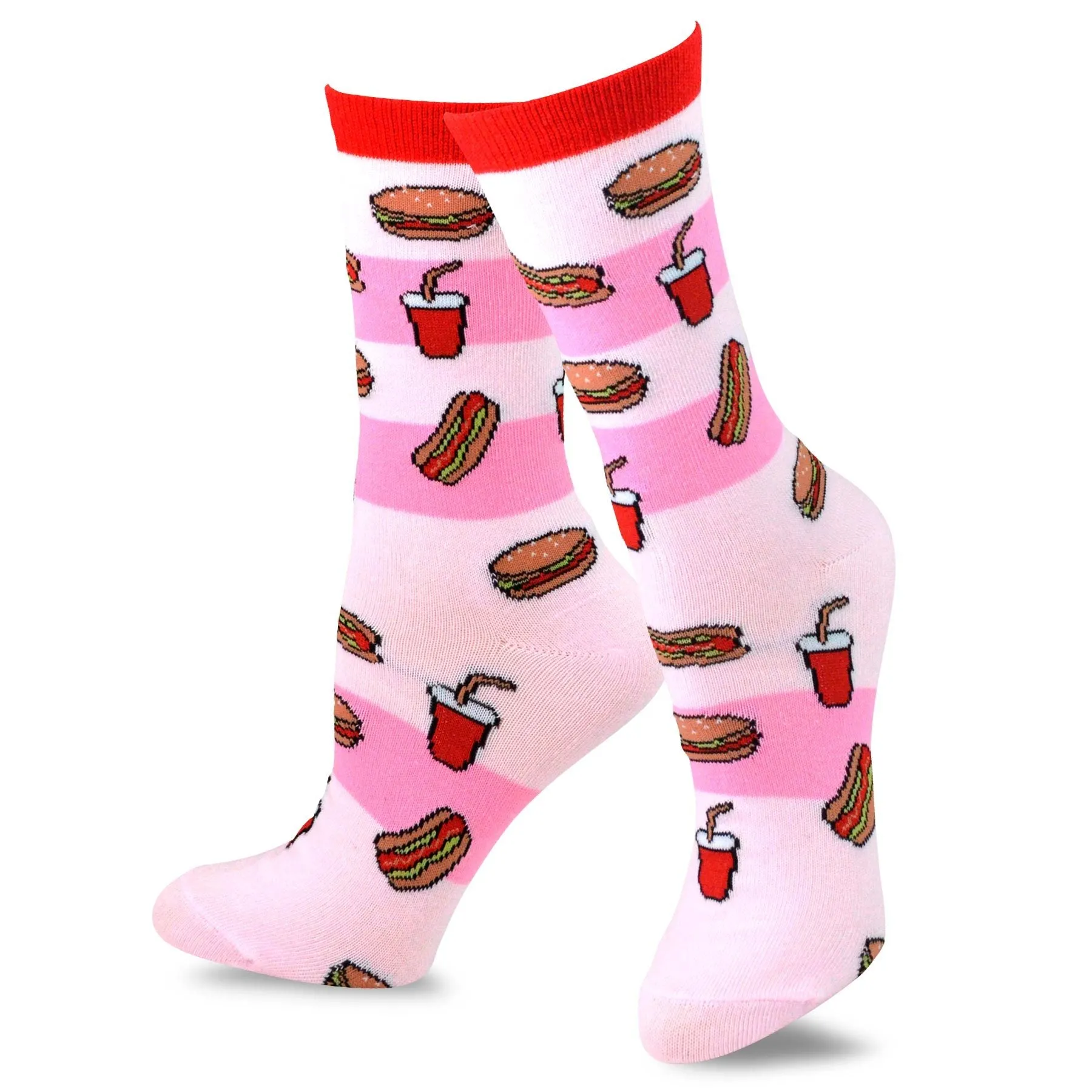 TeeHee Socks Women's Novelty Cotton Crew Style 3 6-Pack (12008)