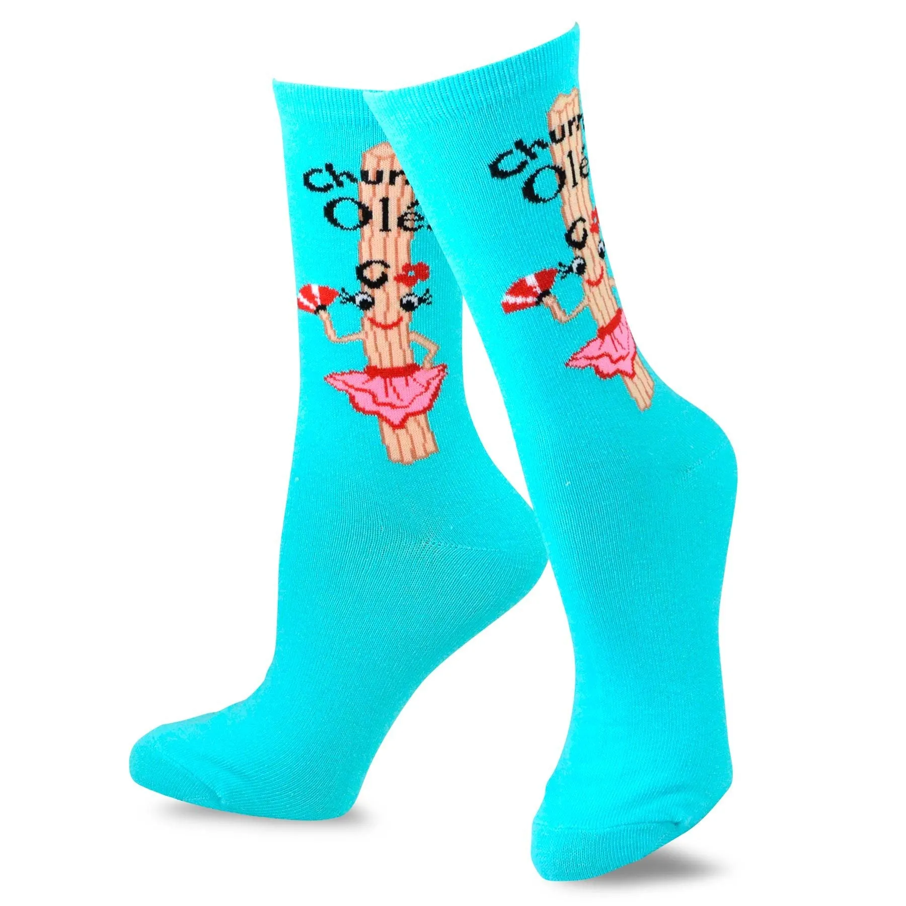 TeeHee Socks Women's Novelty Cotton Crew Style 3 6-Pack (12008)