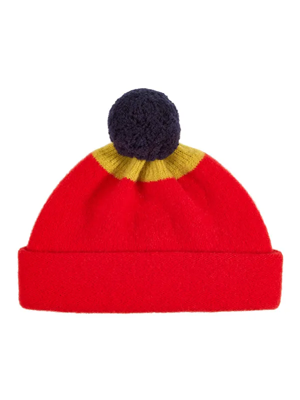 Top Spot Pompom Hat Black & Military