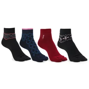 Women Designer Ankle Length Wool Thumb Socks - PO4