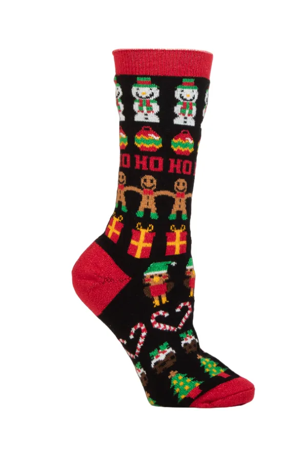 Women's Lite Carol Festive Crew Sock