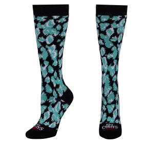 Women's Mid Volume Sock - Black/Lagoon